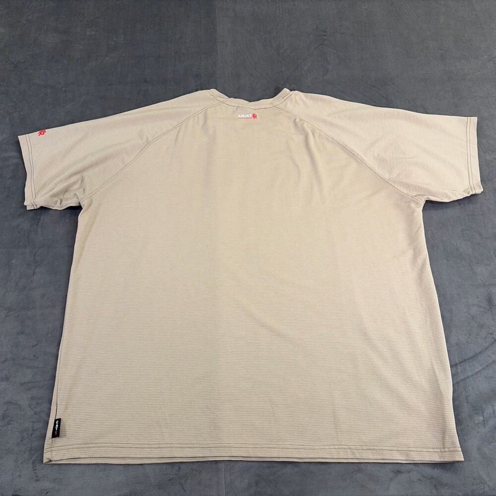 2) Ariat FR Flame Resistant Short Sleeve Baselayer T-Shirt Size 3X Grey & Tan - Picture 14 of 16